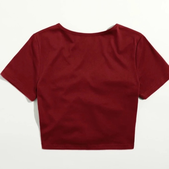 Drawstring Rutched Crop Top - Picture 3 of 13